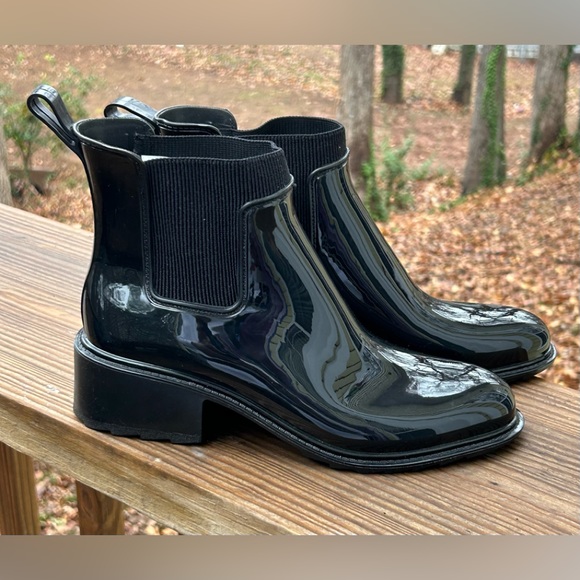 a new day women’s black ankle  rain boots - Picture 3 of 6